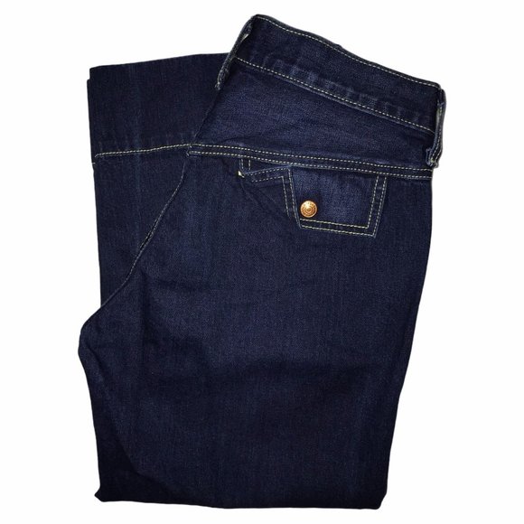 Levi's Outback Dark Wash Capri 6 Misses 22 - Picture 1 of 8